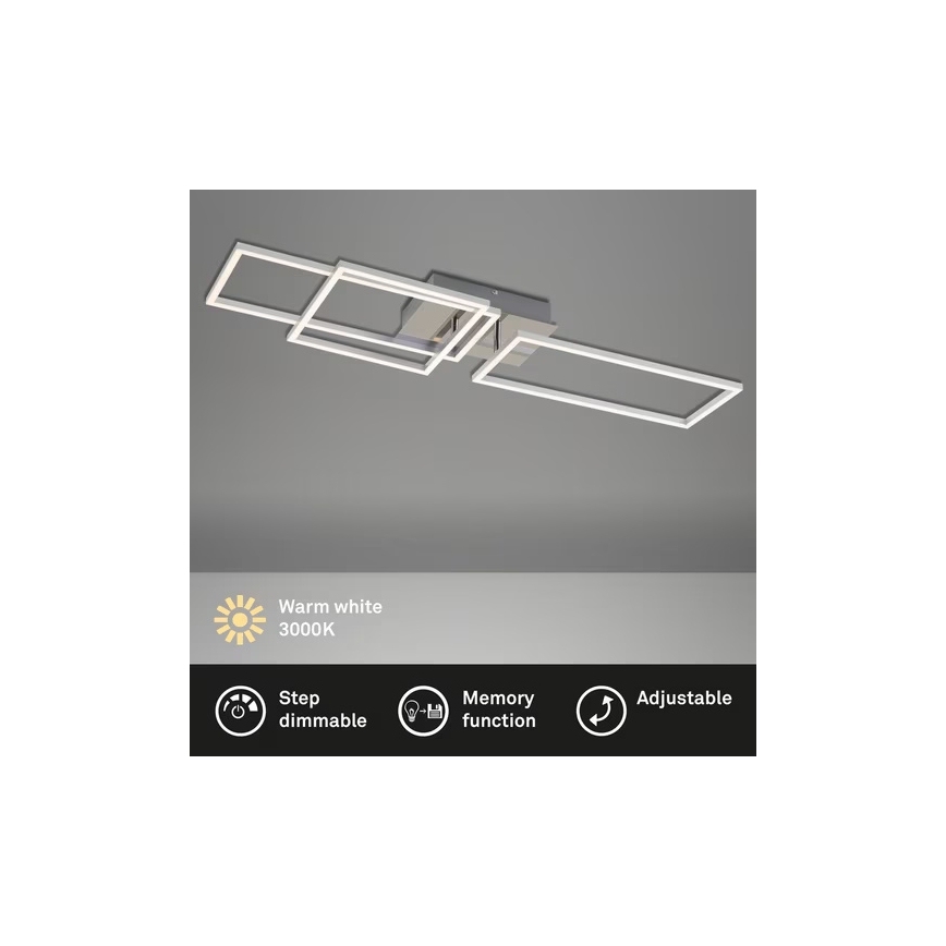 LED stmievateľné stropné svietidlo LED/42W/230V 3000K matný chróm