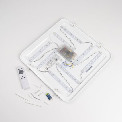 LED Stmievateľné stropné svietidlo LED/42W/230V 3000-6500K 49x49 cm biela + diaľkové ovládanie