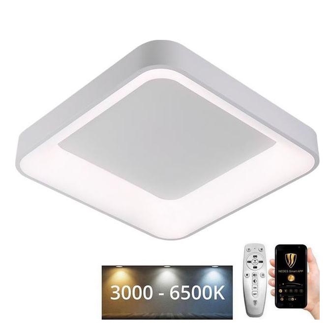 LED Stmievateľné stropné svietidlo LED/45W/230V 3000-6500K biela + diaľkové ovládanie