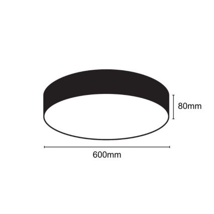 LED Stmievateľné stropné svietidlo LED/50W/230V 3000-6500K čierna + diaľkové ovládanie