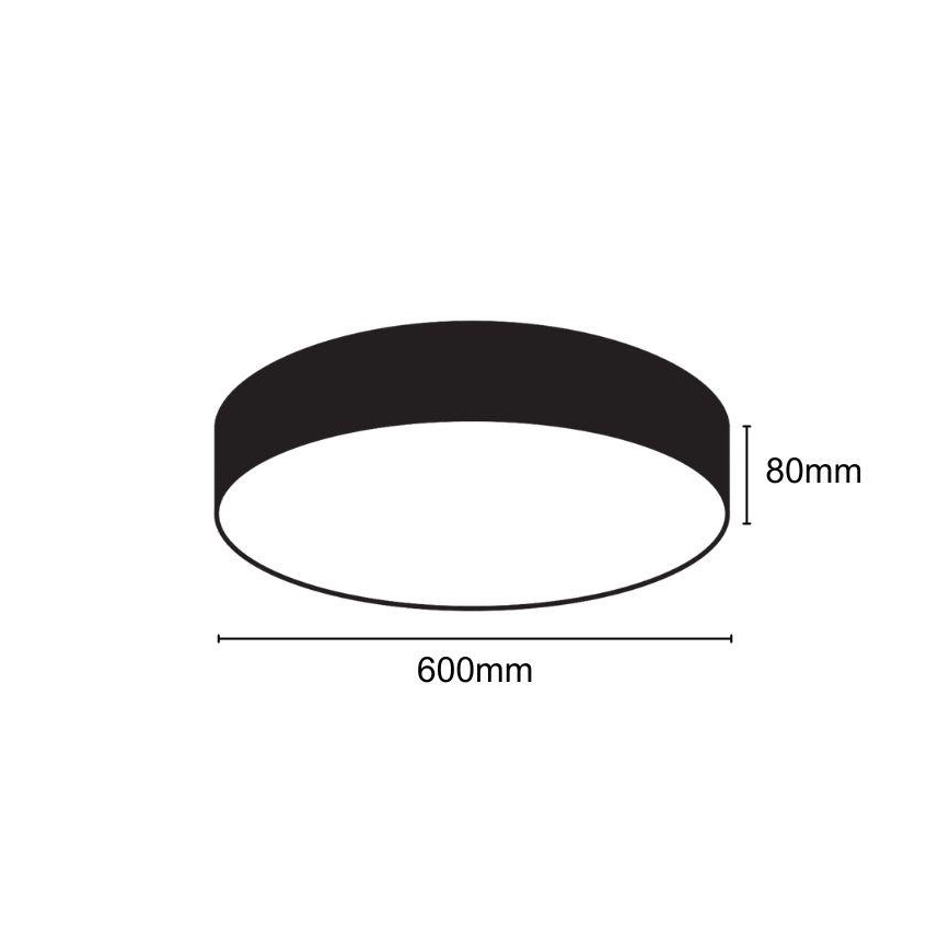 LED Stmievateľné stropné svietidlo LED/50W/230V 3000-6500K čierna + diaľkové ovládanie