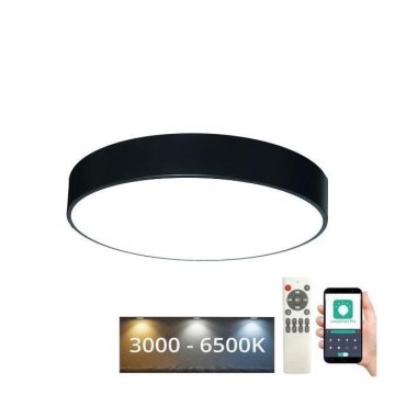 LED Stmievateľné stropné svietidlo LED/50W/230V 3000-6500K čierna + diaľkové ovládanie