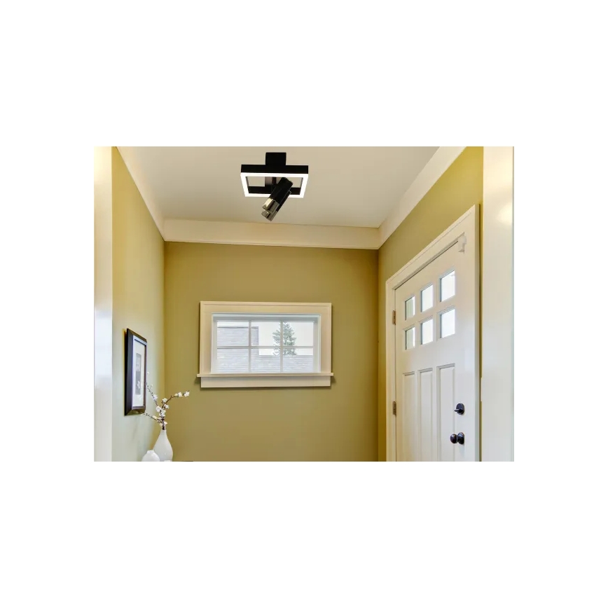 LED Stmievateľné stropné svietidlo LED/50W/230V 3000-6500K čierna + diaľkové ovládanie