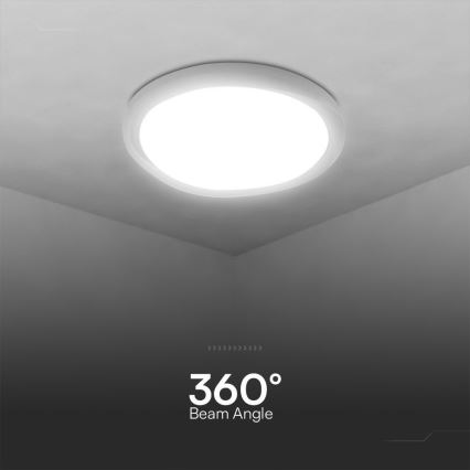 LED Stmievateľné stropné svietidlo LED/60W/230V 3000-6500K 49,2 cm biela + diaľkové ovládanie