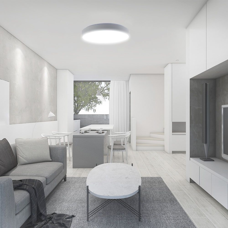LED Stmievateľné stropné svietidlo LED/60W/230V 3000-6500K 49,5 cm biela + diaľkové ovládanie