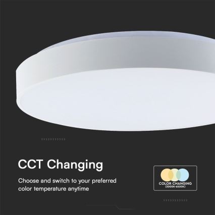 LED Stmievateľné stropné svietidlo LED/60W/230V 3000-6500K 49,5 cm biela + diaľkové ovládanie