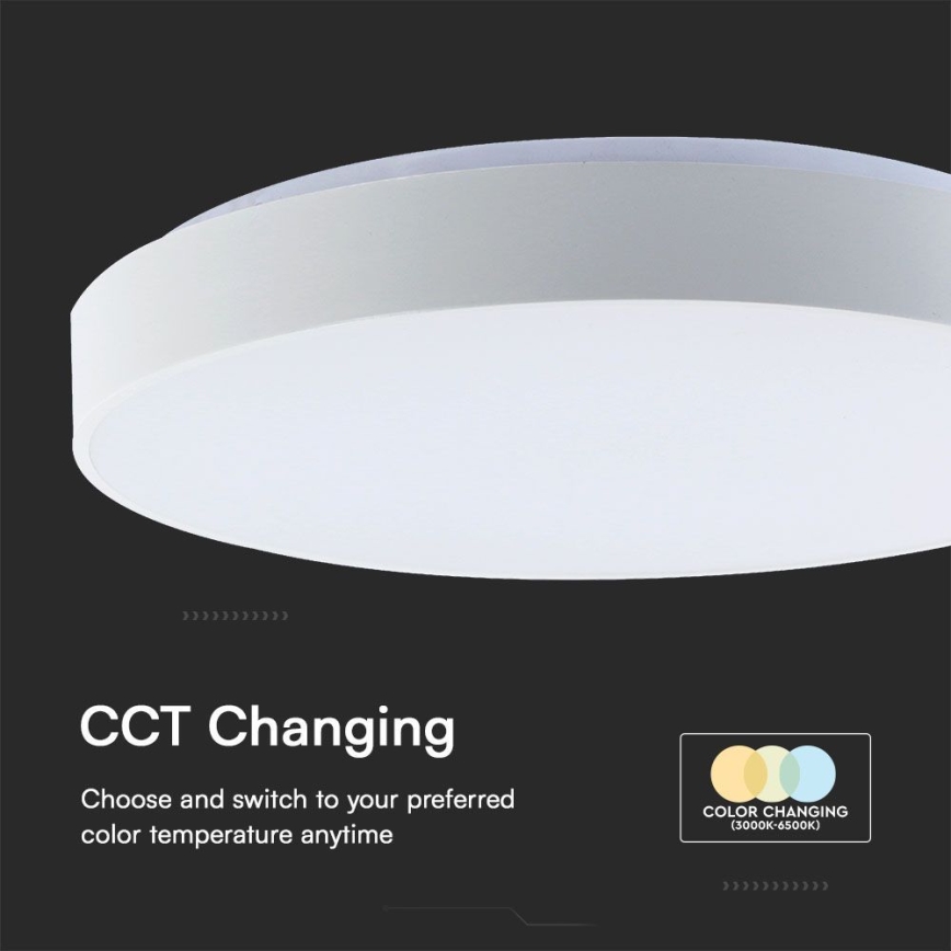 LED Stmievateľné stropné svietidlo LED/60W/230V 3000-6500K 49,5 cm biela + diaľkové ovládanie