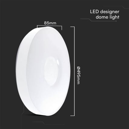 LED Stmievateľné stropné svietidlo LED/60W/230V 3000-6500K 49,5 cm biela + diaľkové ovládanie