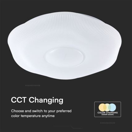 LED Stmievateľné stropné svietidlo LED/60W/230V 3000-6500K 50 cm biela + diaľkové ovládanie