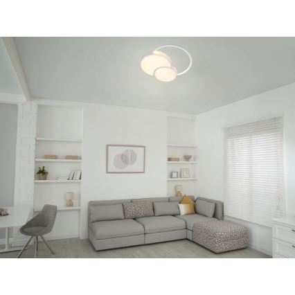 LED Stmievateľné stropné svietidlo LED/60W/230V 3000-6500K biela + diaľkové ovládanie