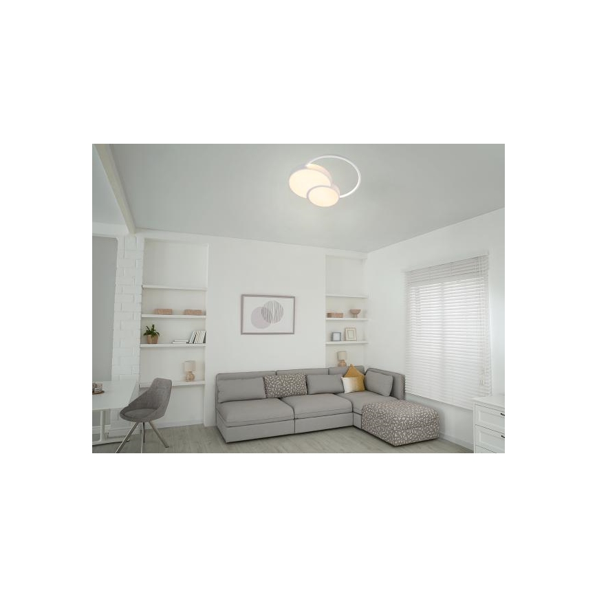 LED Stmievateľné stropné svietidlo LED/60W/230V 3000-6500K biela + diaľkové ovládanie