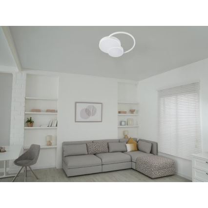 LED Stmievateľné stropné svietidlo LED/60W/230V 3000-6500K biela + diaľkové ovládanie
