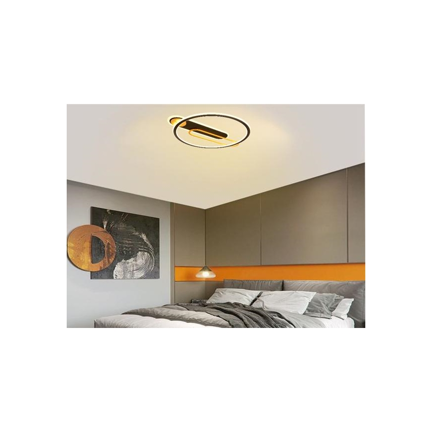 LED Stmievateľné stropné svietidlo LED/60W/230V 3000-6500K čierna + diaľkové ovládanie