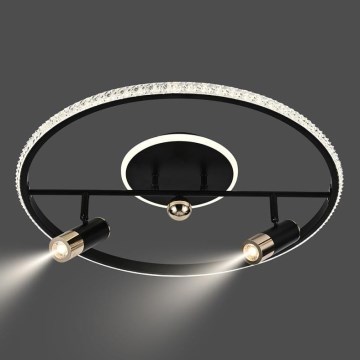 LED Stmievateľné stropné svietidlo LED/60W/230V 3000-6500K čierna + diaľkové ovládanie