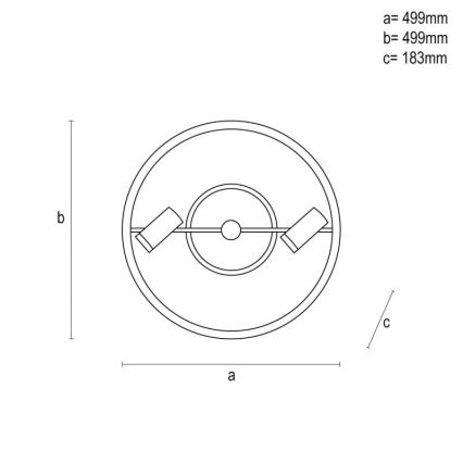 LED Stmievateľné stropné svietidlo LED/60W/230V 3000-6500K čierna + diaľkové ovládanie
