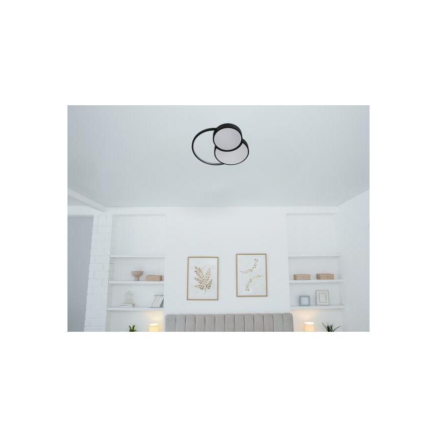 LED Stmievateľné stropné svietidlo LED/60W/230V 3000-6500K čierna + diaľkové ovládanie