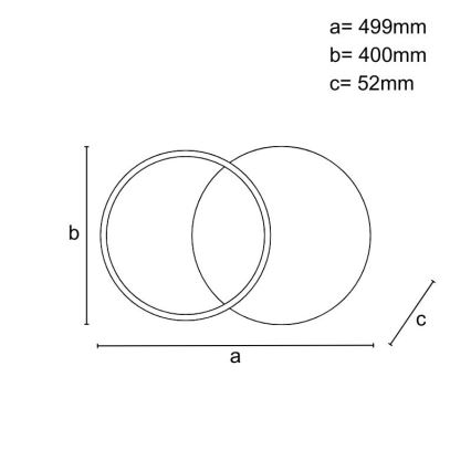 LED Stmievateľné stropné svietidlo LED/60W/230V 3000-6500K + diaľkové ovládanie