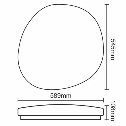 LED Stmievateľné stropné svietidlo LED/60W/230V + diaľkové ovládanie