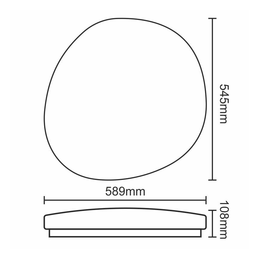 LED Stmievateľné stropné svietidlo LED/60W/230V + diaľkové ovládanie