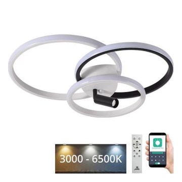 LED Stmievateľné stropné svietidlo LED/70W/230V 3000-6500K biela/čierna + diaľkové ovládanie