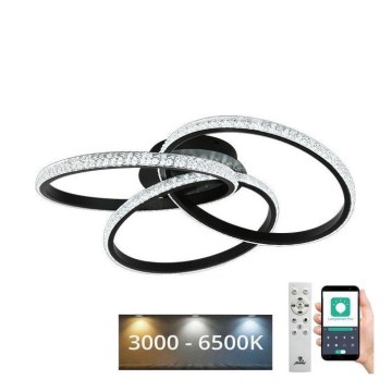 LED Stmievateľné stropné svietidlo LED/70W/230V 3000-6500K čierna + diaľkové ovládanie