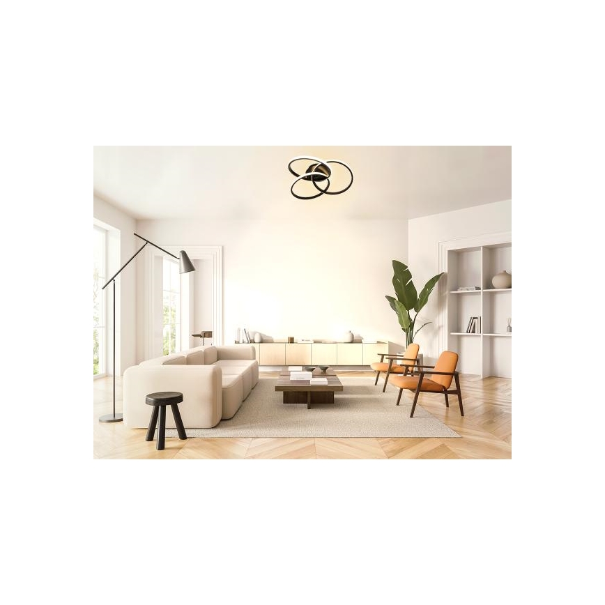 LED Stmievateľné stropné svietidlo LED/70W/230V 3000-6500K čierna + diaľkové ovládanie