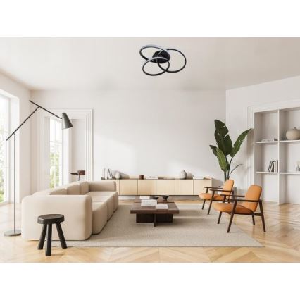 LED Stmievateľné stropné svietidlo LED/70W/230V 3000-6500K čierna + diaľkové ovládanie