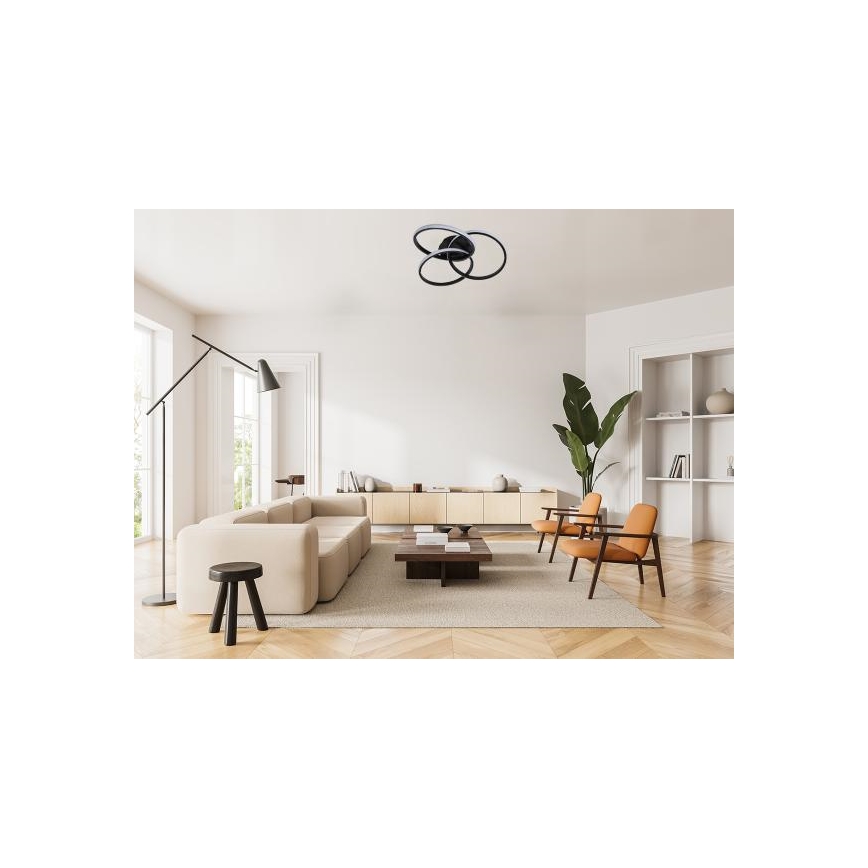 LED Stmievateľné stropné svietidlo LED/70W/230V 3000-6500K čierna + diaľkové ovládanie