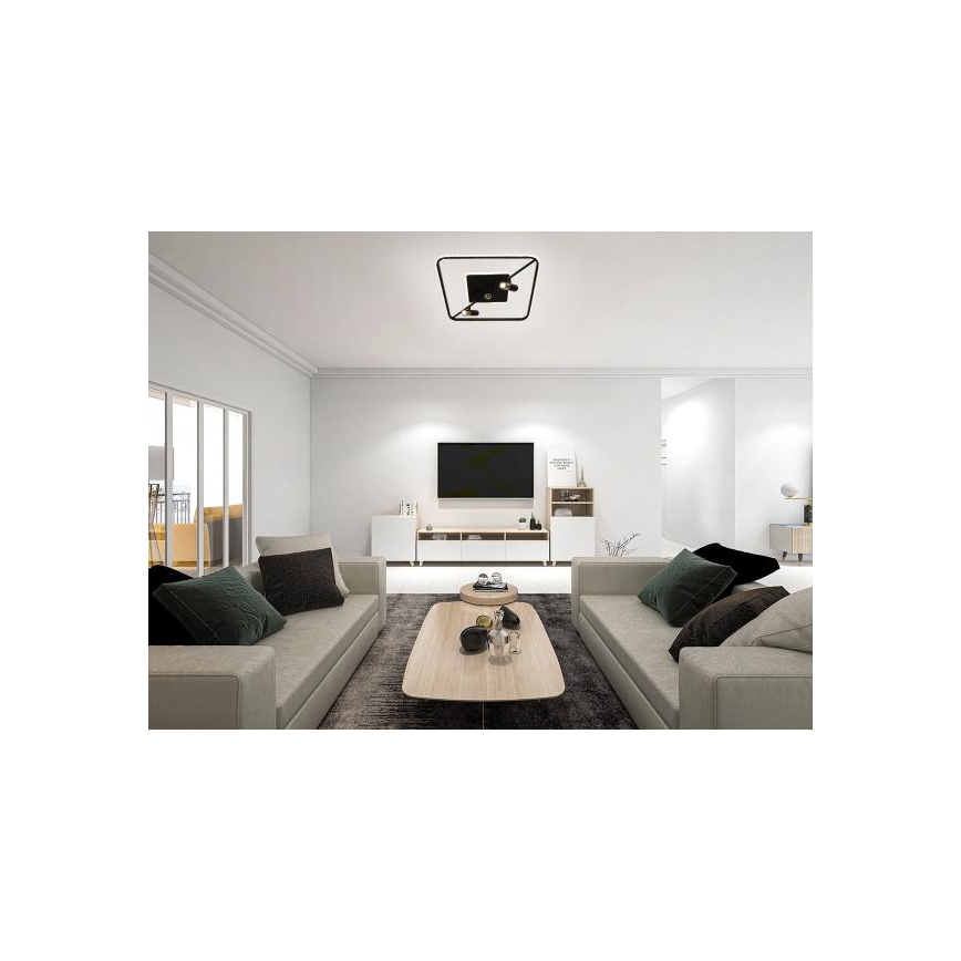 LED Stmievateľné stropné svietidlo LED/70W/230V 3000-6500K čierna + diaľkové ovládanie