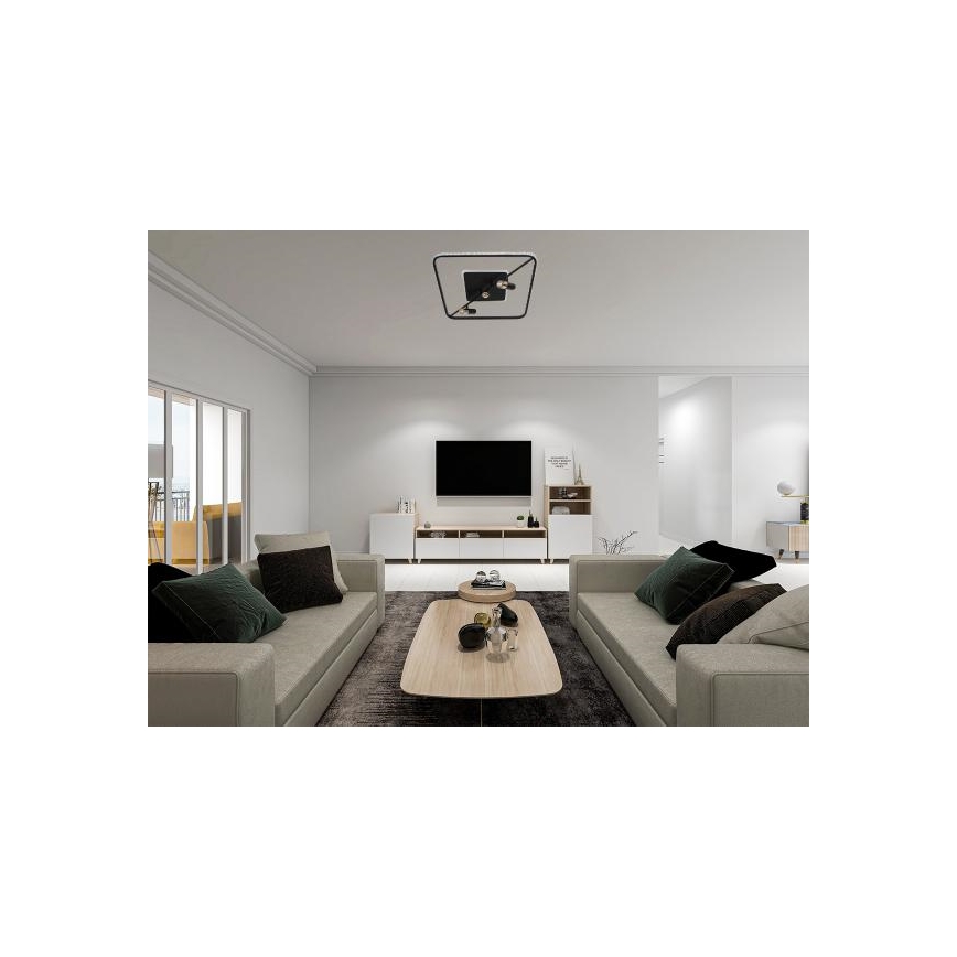 LED Stmievateľné stropné svietidlo LED/70W/230V 3000-6500K čierna + diaľkové ovládanie