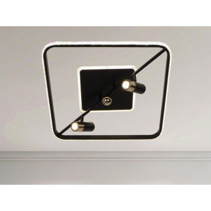 LED Stmievateľné stropné svietidlo LED/70W/230V 3000-6500K čierna + diaľkové ovládanie