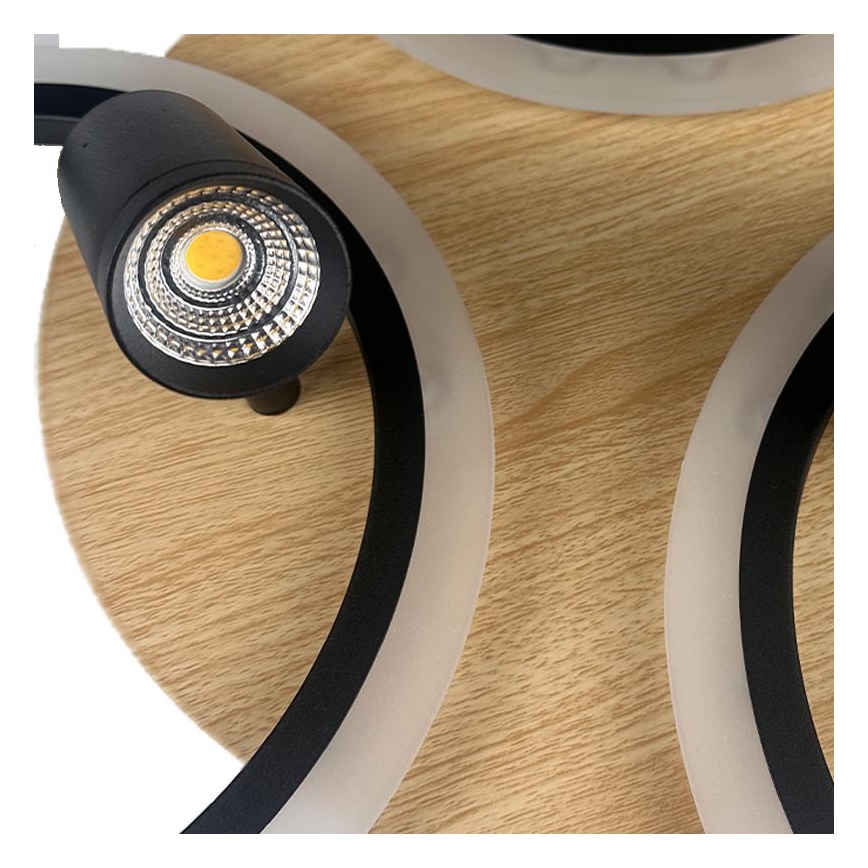 LED Stmievateľné stropné svietidlo LED/70W/230V 3000-6500K čierna/hnedá + diaľkové ovládanie