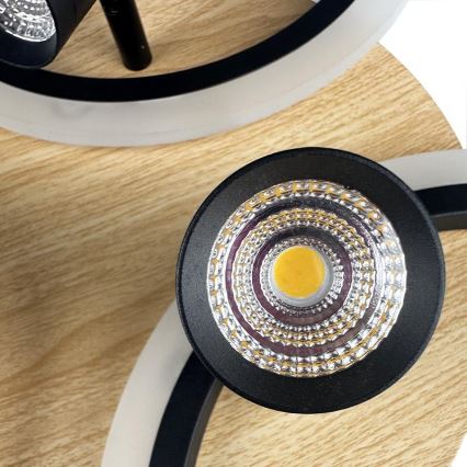 LED Stmievateľné stropné svietidlo LED/70W/230V 3000-6500K čierna/hnedá + diaľkové ovládanie