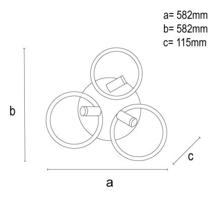 LED Stmievateľné stropné svietidlo LED/70W/230V 3000-6500K čierna/hnedá + diaľkové ovládanie