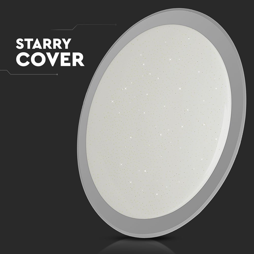 LED Stmievateľné stropné svietidlo LED/72W/230V 3000-6500K pr. 67 cm biela + diaľkové ovládanie
