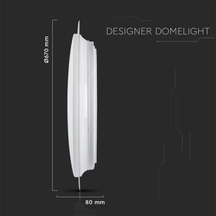LED Stmievateľné stropné svietidlo LED/72W/230V 3000-6500K pr. 67 cm biela + diaľkové ovládanie