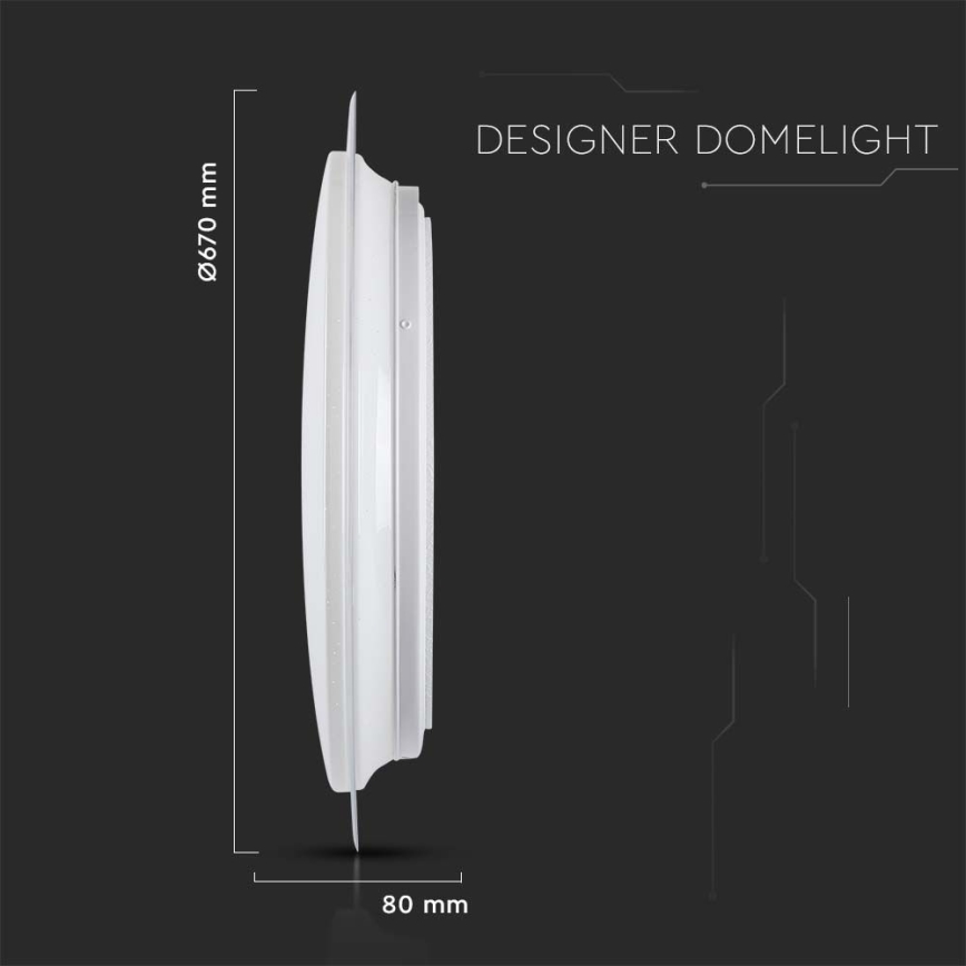 LED Stmievateľné stropné svietidlo LED/72W/230V 3000-6500K pr. 67 cm biela + diaľkové ovládanie