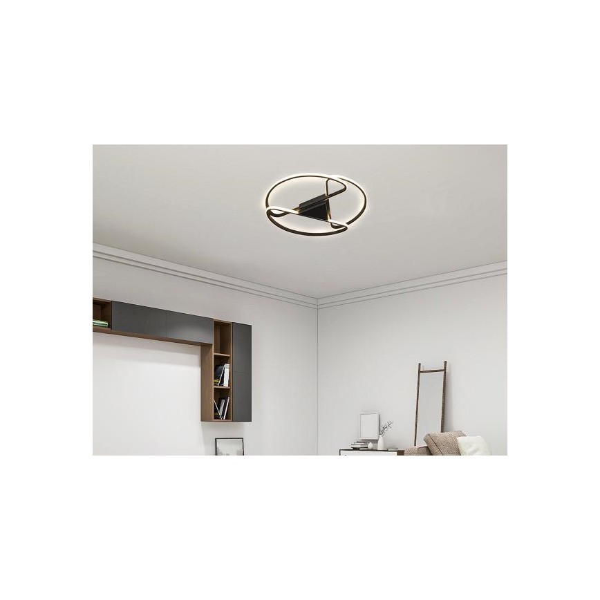 LED Stmievateľné stropné svietidlo LED/75W/230V 3000-6500K čierna + diaľkové ovládanie