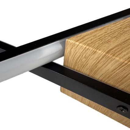 LED Stmievateľné stropné svietidlo LED/75W/230V 3000-6500K hnedá/čierna + diaľkové ovládanie