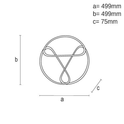 LED Stmievateľné stropné svietidlo LED/75W/230V 3000-6500K hnedá/čierna + diaľkové ovládanie