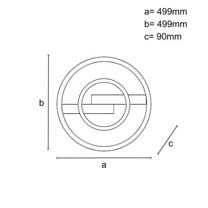 LED stmievateľné stropné svietidlo LED/80W/230V 3000-6500K + diaľkové ovládanie