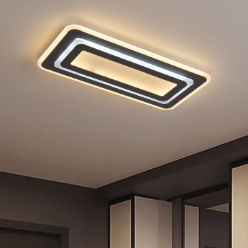 LED Stmievateľné stropné svietidlo LED/85W/230V 3000-6500K čierne + diaľkové ovládanie