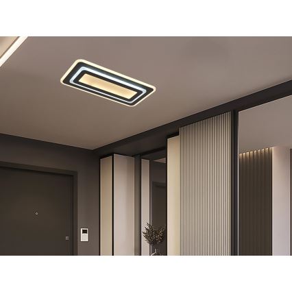 LED Stmievateľné stropné svietidlo LED/85W/230V 3000-6500K čierne + diaľkové ovládanie