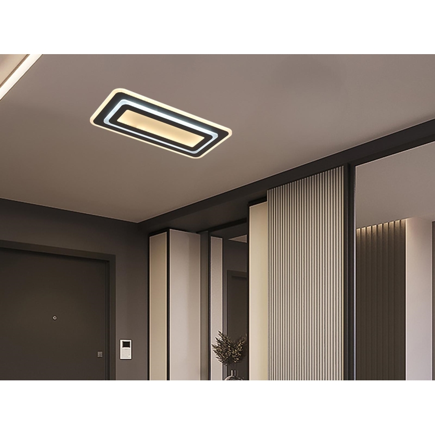 LED Stmievateľné stropné svietidlo LED/85W/230V 3000-6500K čierne + diaľkové ovládanie