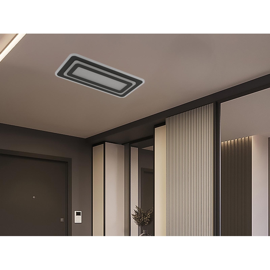 LED Stmievateľné stropné svietidlo LED/85W/230V 3000-6500K čierne + diaľkové ovládanie