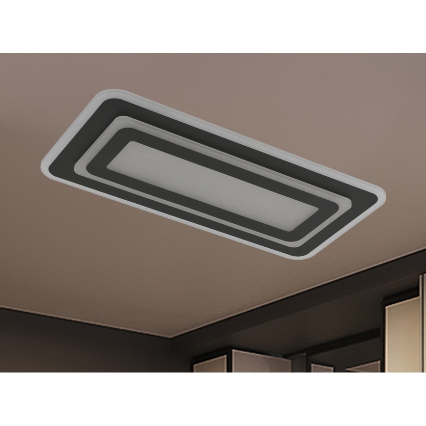 LED Stmievateľné stropné svietidlo LED/85W/230V 3000-6500K čierne + diaľkové ovládanie