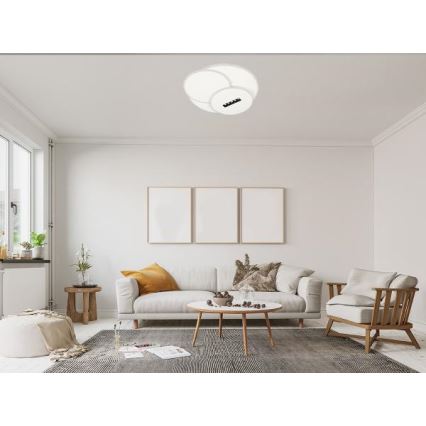 LED Stmievateľné stropné svietidlo LED/90W/230V 3000-6500K biela + diaľkové ovládanie
