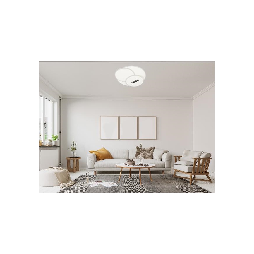 LED Stmievateľné stropné svietidlo LED/90W/230V 3000-6500K biela + diaľkové ovládanie