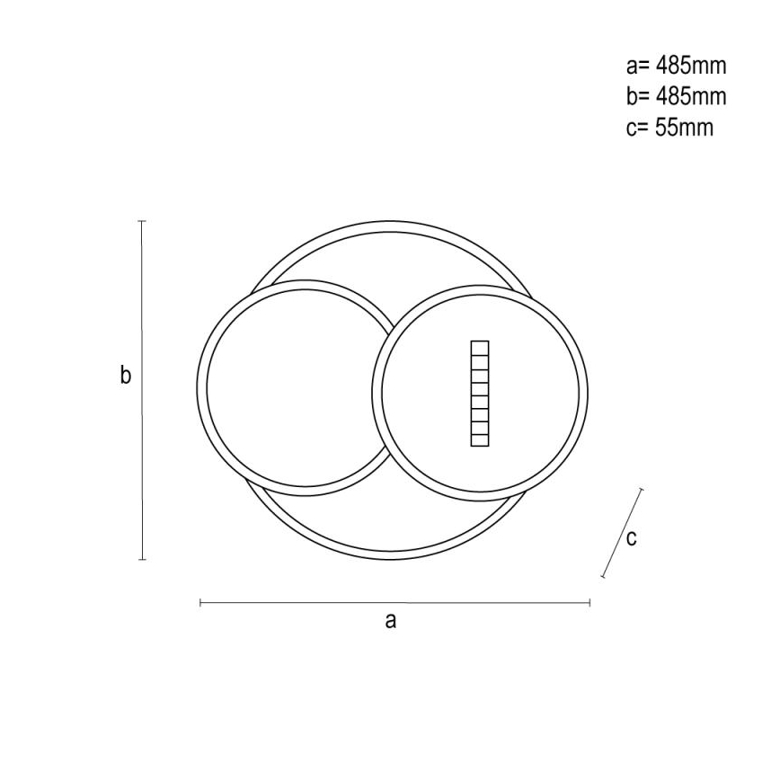 LED Stmievateľné stropné svietidlo LED/90W/230V 3000-6500K biela + diaľkové ovládanie