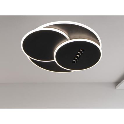 LED Stmievateľné stropné svietidlo LED/90W/230V 3000-6500K čierna + diaľkové ovládanie